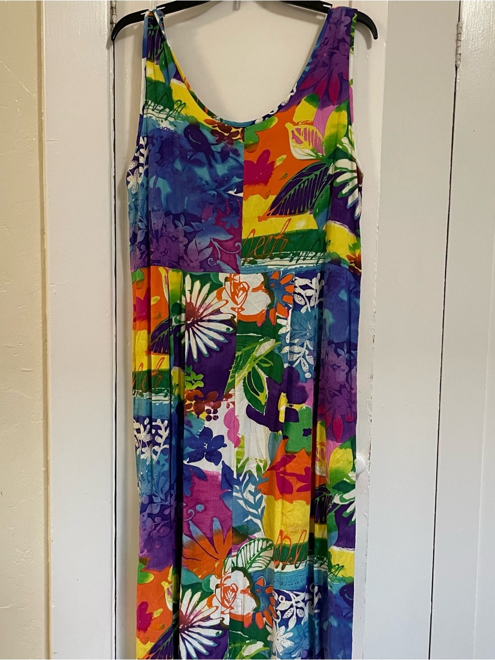 Jams World Multicolor long Floral Sleeveless dress xl Amethyst - Picture 8 of 9